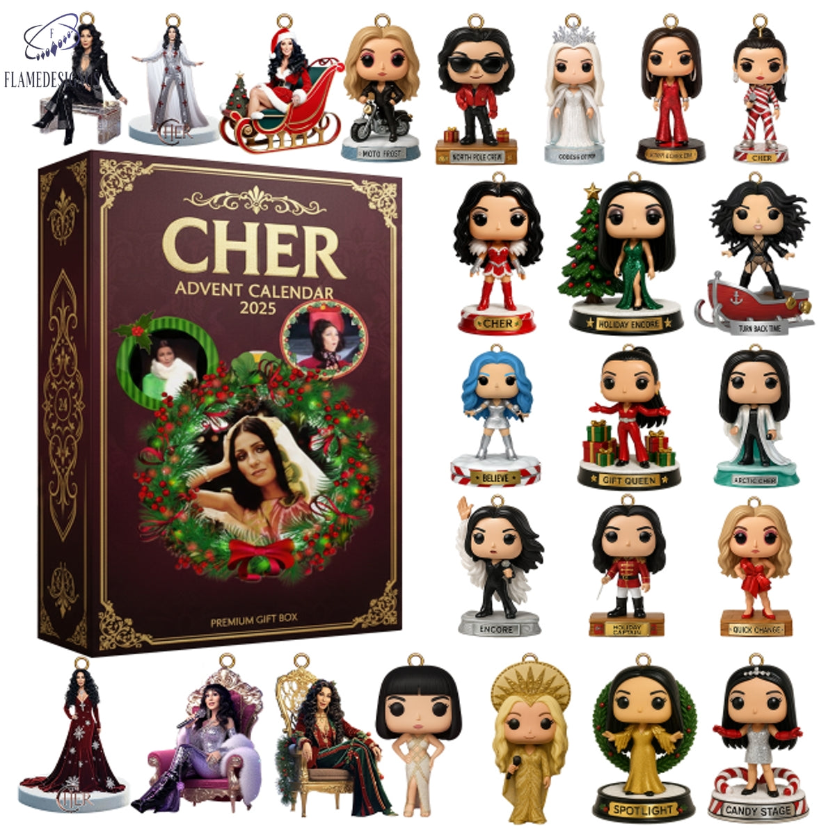 Cher 2025 Advent Calendar -2D Acrylic