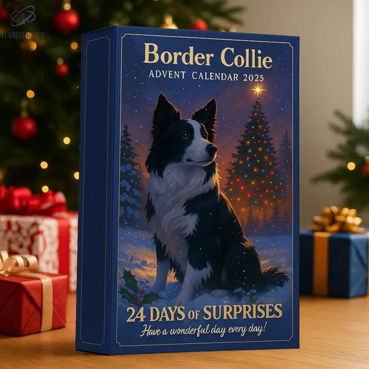 Border Collie Advent Calendar 2025 -2D Acrylic