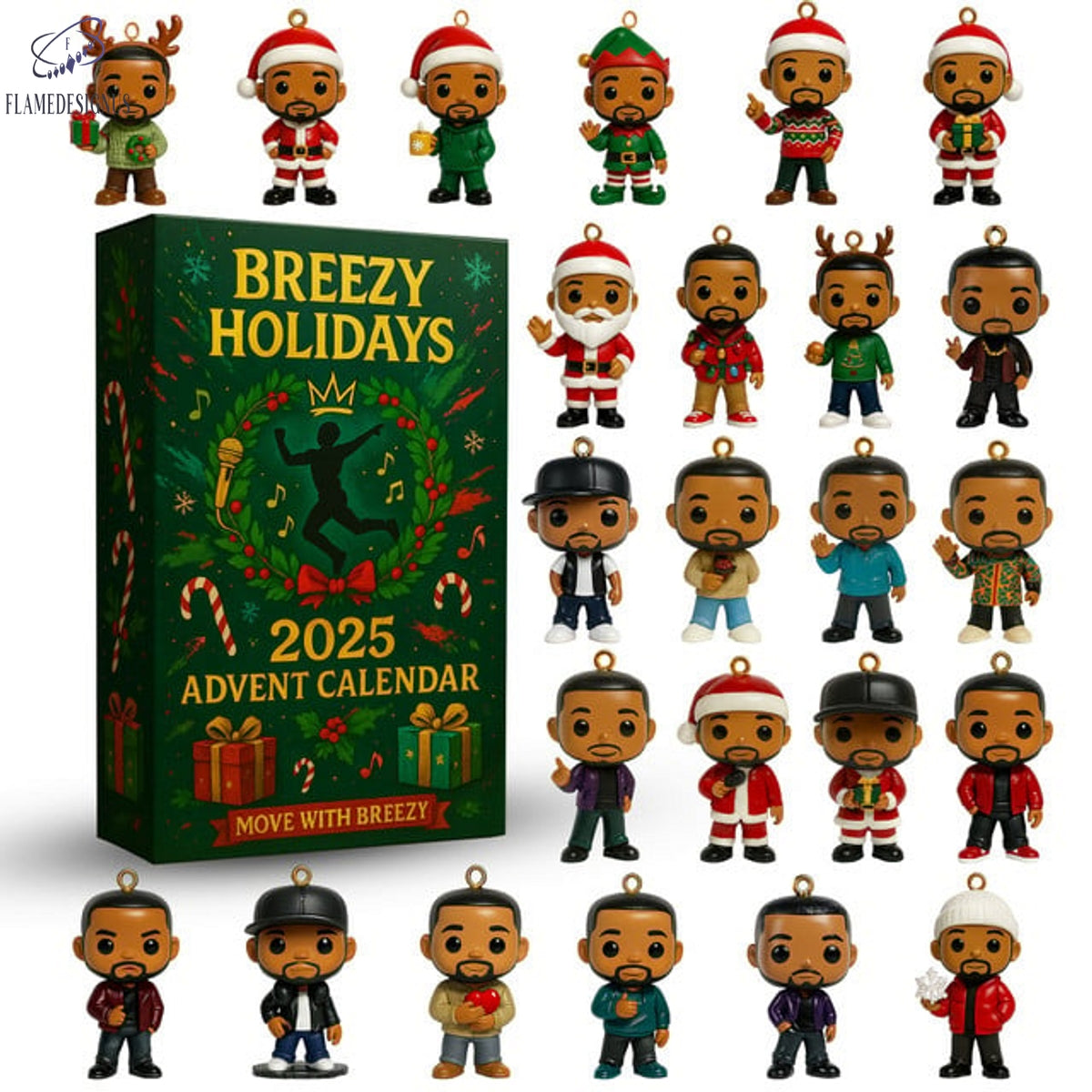 Breezy Chris Brown Advent Calendar 2025 -2D Acrylic