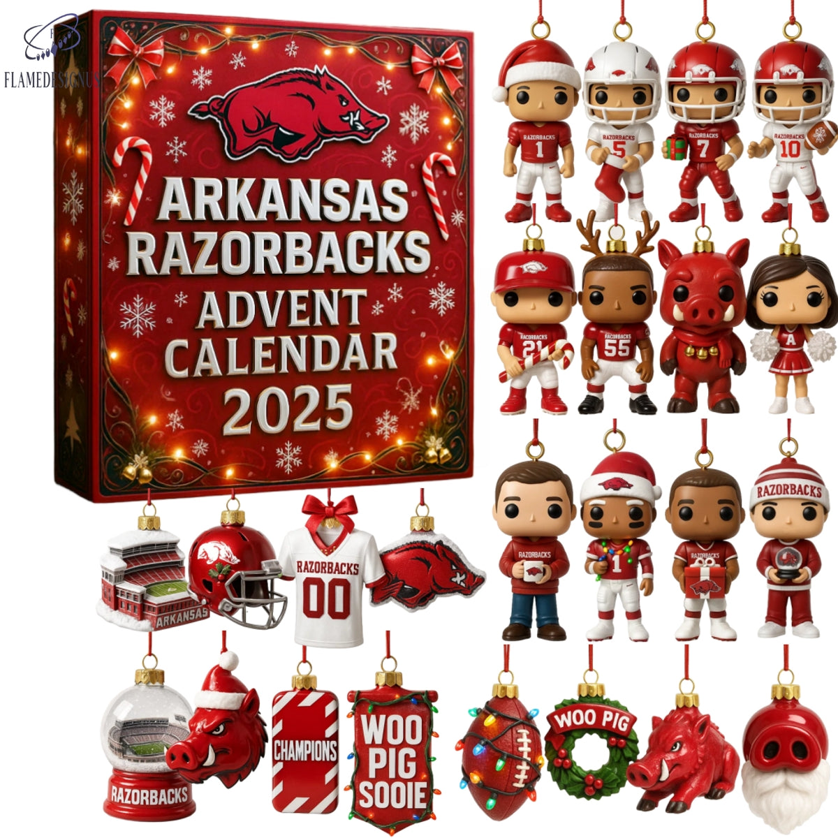Arkansas Razorbacks 2025 Advent Calendar -2D Acrylic