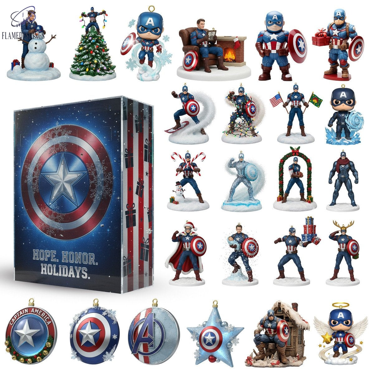 aptain America Advent Calendar 2025 -2D Acrylic