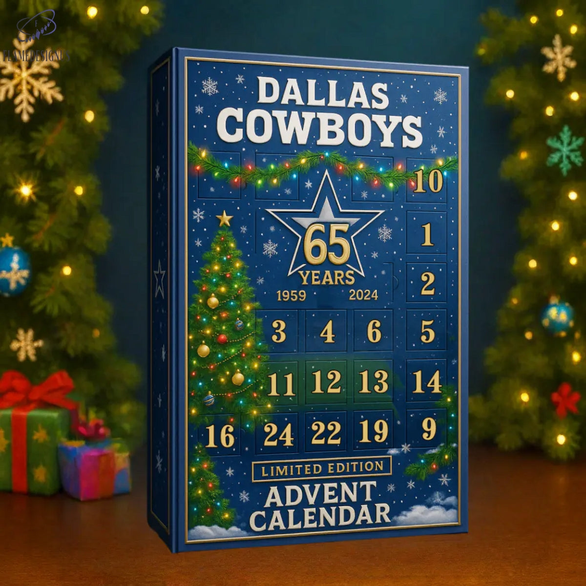 2025 Dallas Cowboys 65th Anniversary Advent Calendar -2D Acrylic