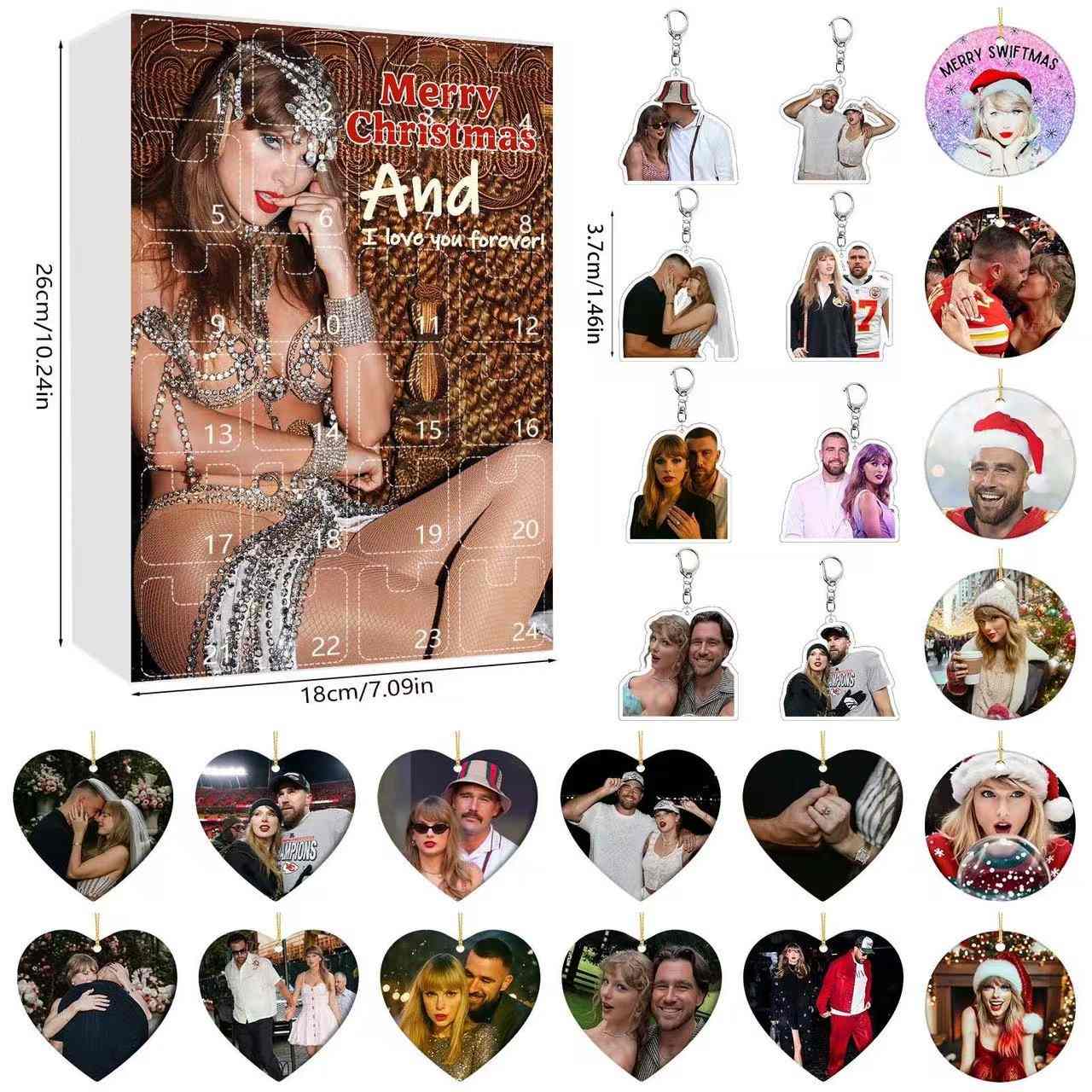 Taylor & Travis Engagement Advent Calendar -2D Acrylic