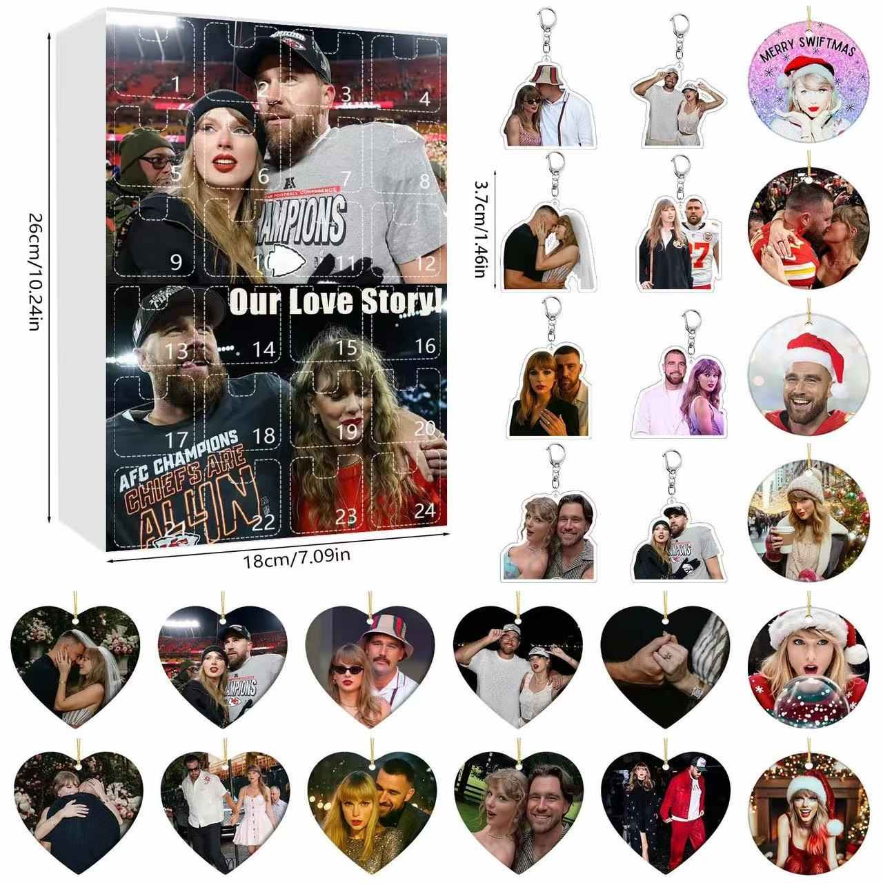 Taylor & Travis Engagement Advent Calendar -2D Acrylic