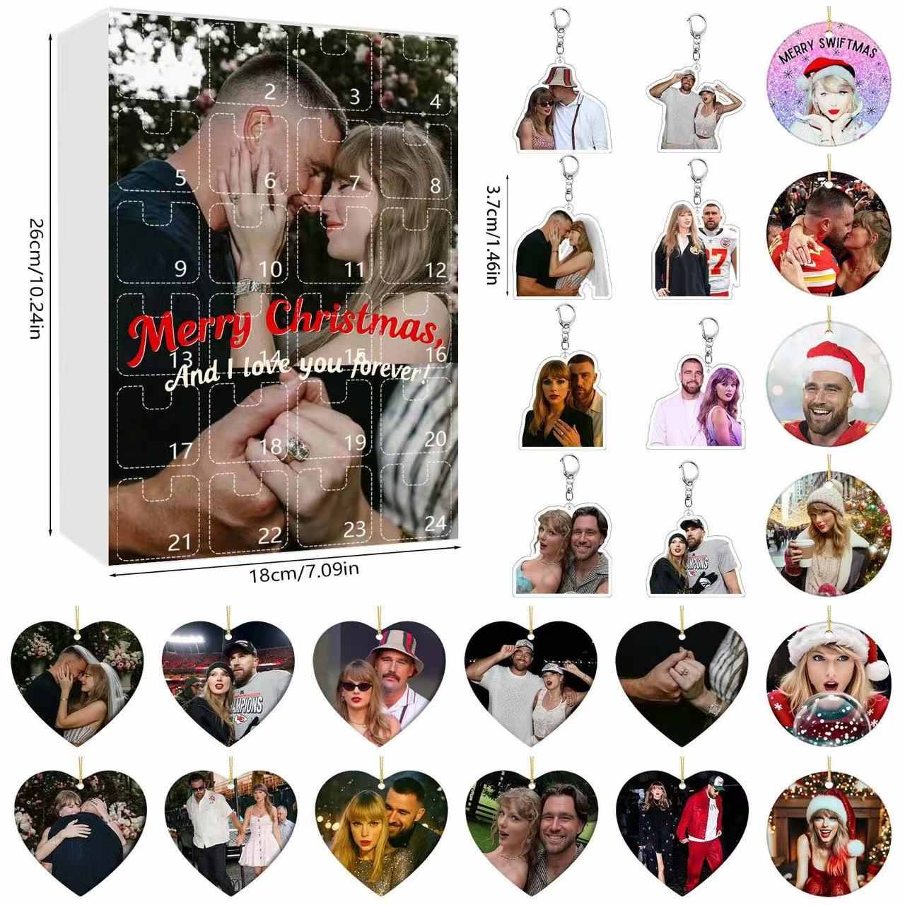 Taylor & Travis Engagement Advent Calendar -2D Acrylic