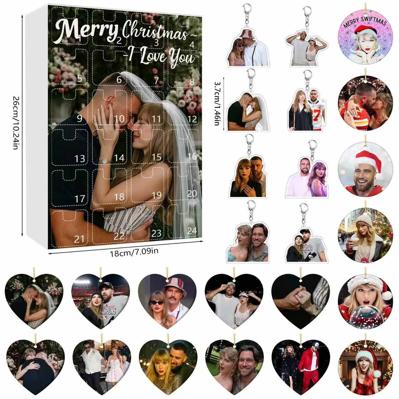 Taylor & Travis Engagement Advent Calendar -2D Acrylic