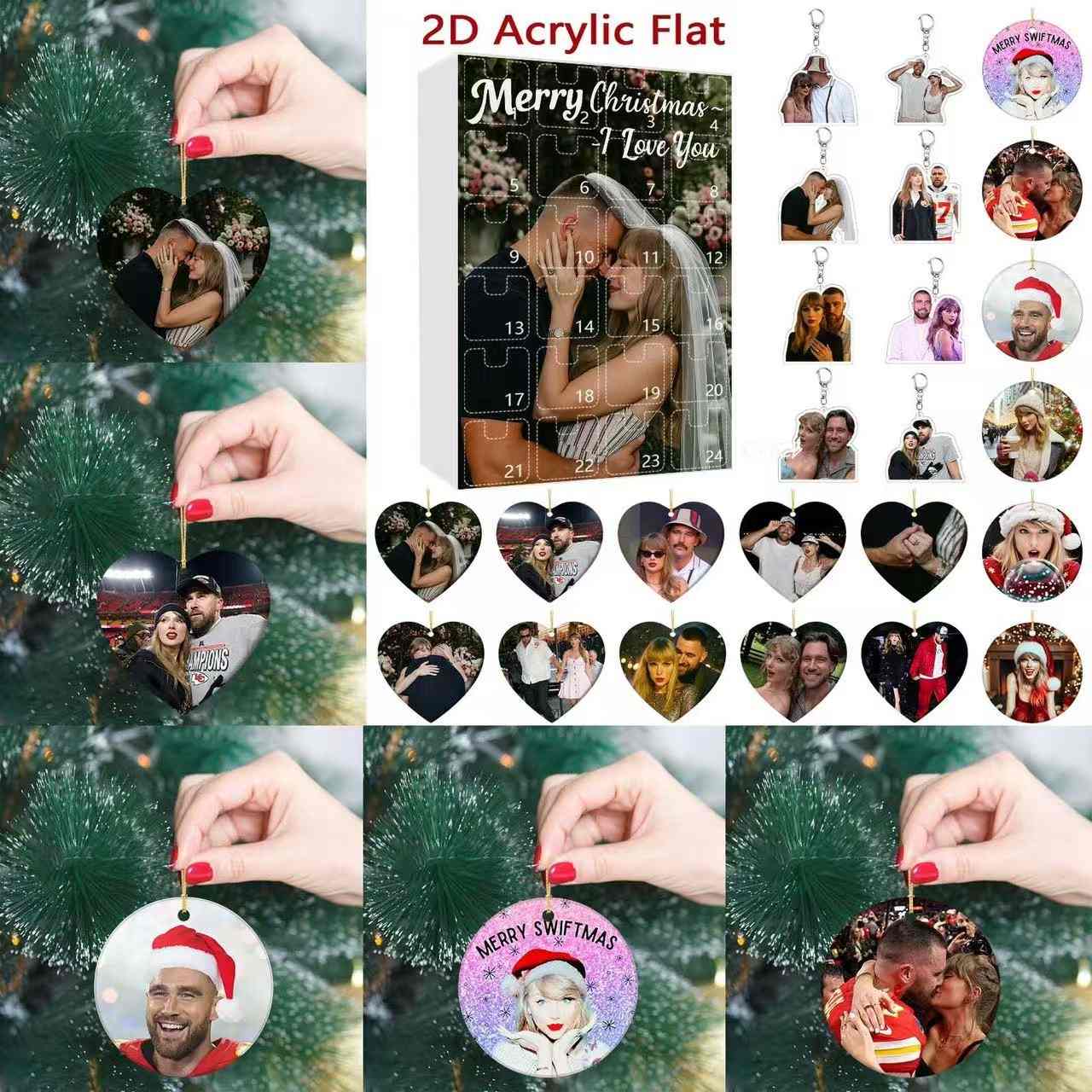 Taylor & Travis Engagement Advent Calendar -2D Acrylic