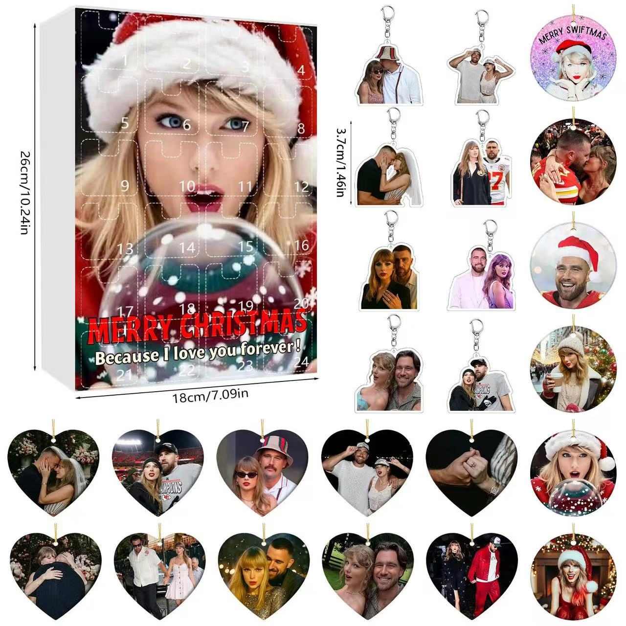 Taylor & Travis Engagement Advent Calendar -2D Acrylic