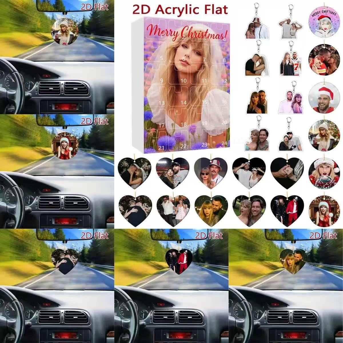 Taylor & Travis Engagement Advent Calendar -2D Acrylic