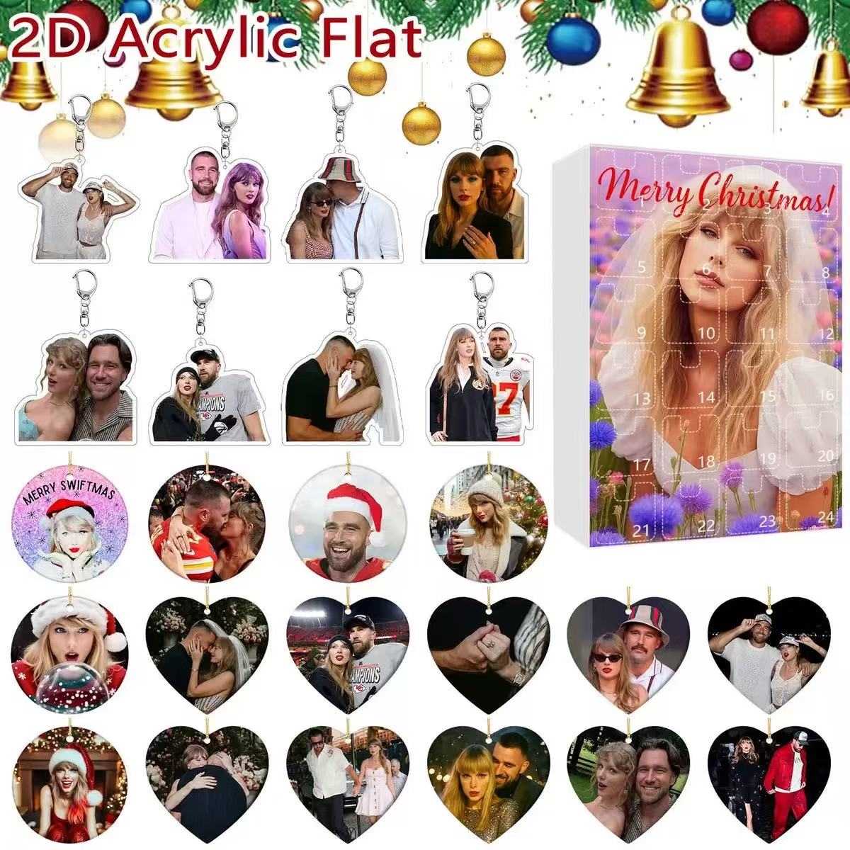 Taylor & Travis Engagement Advent Calendar -2D Acrylic