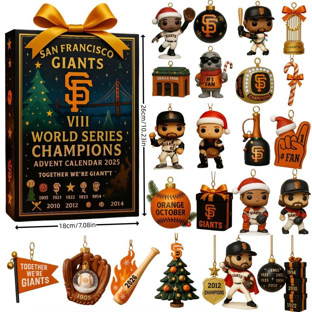 San Francisco Giants 8x World Series Champions Advent Calendar -2D Acrylic