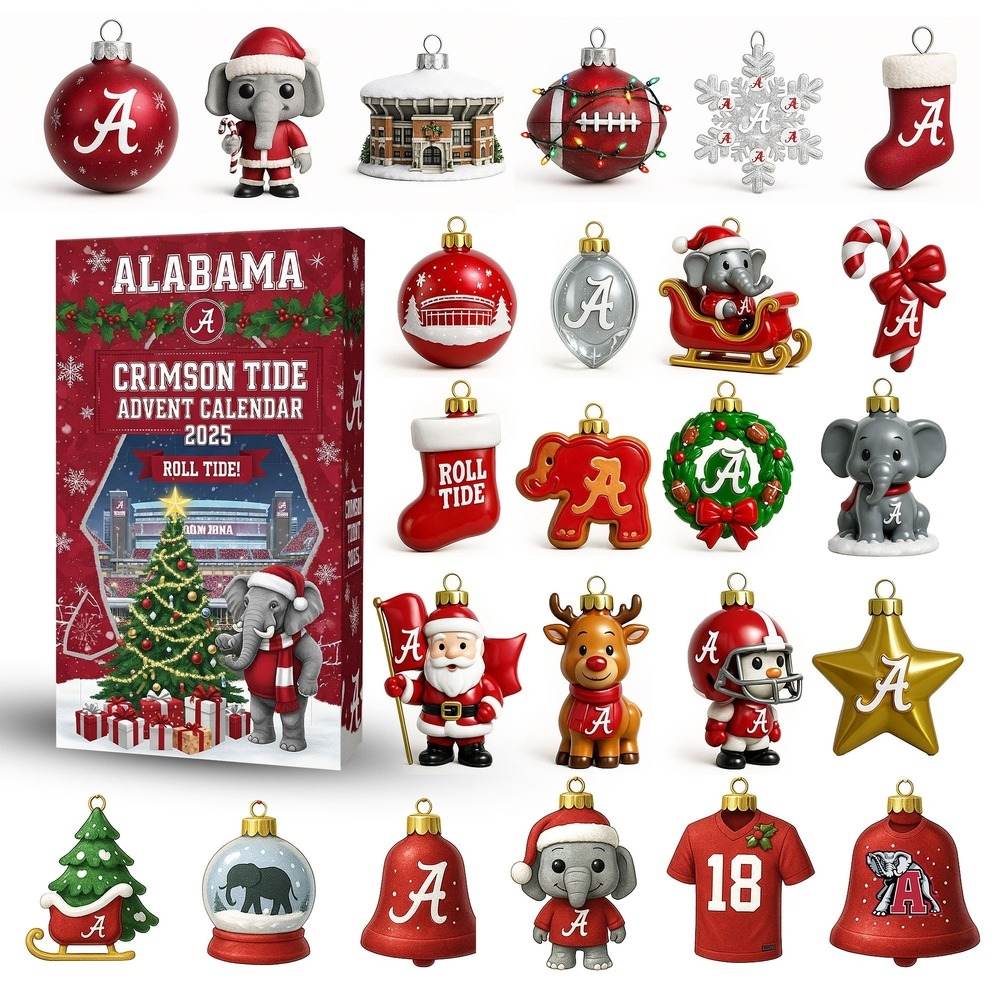 Alabama Crimson Tide Advent Calendar 2025 | New -2D Acrylic