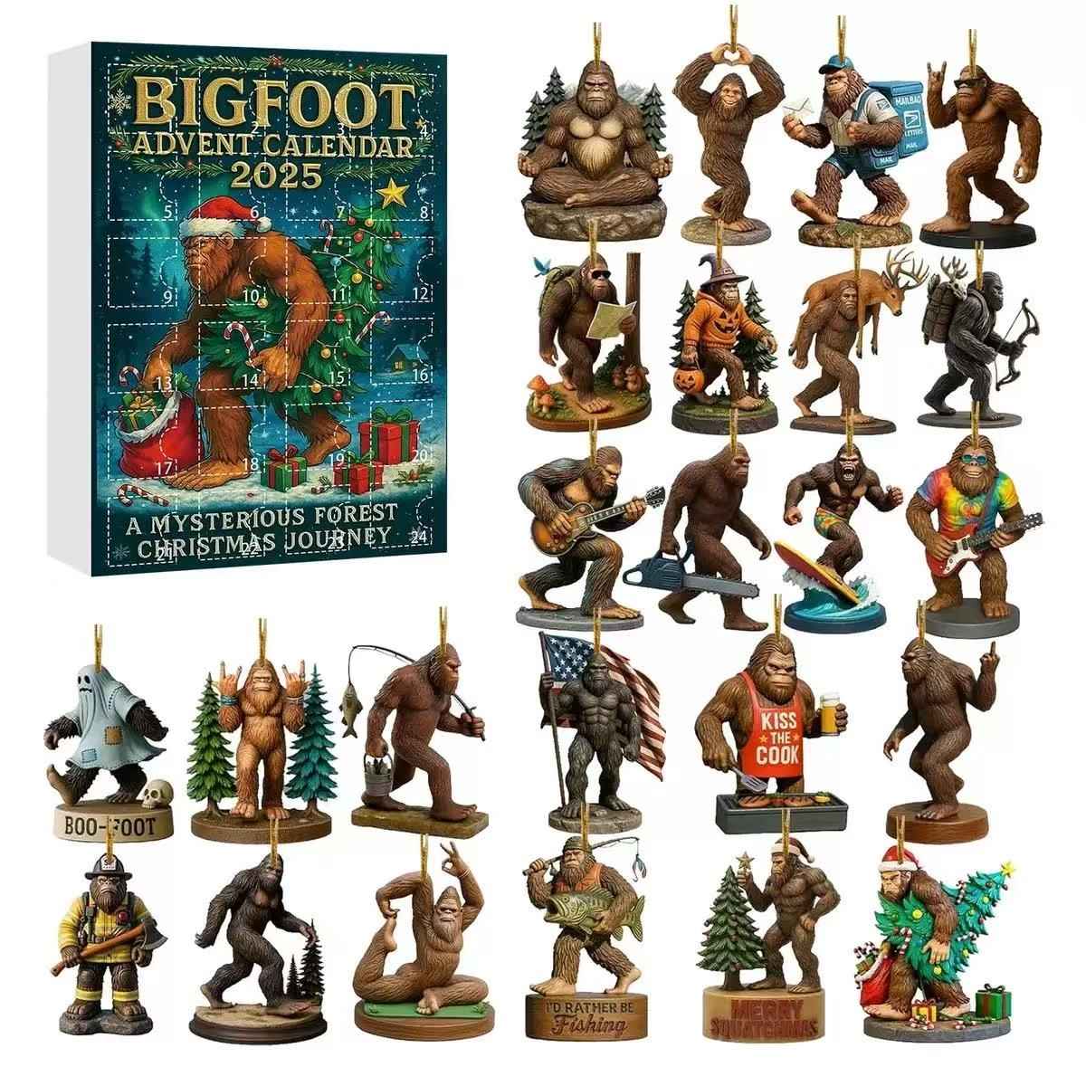 Bigfoot Advent Calendar - A Mysterious Forest Christmas Journey -2D Acrylic