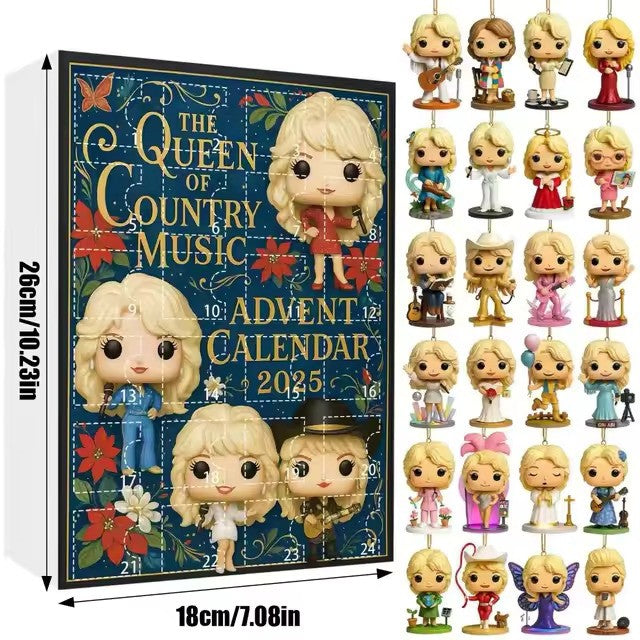 Dolly Parton Mini Figure Advent Calendar 2025 -2D Acrylic
