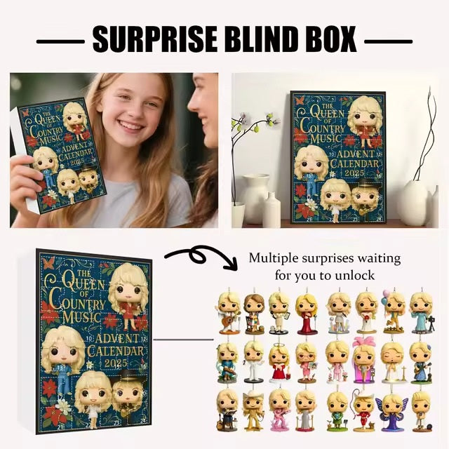 Dolly Parton Mini Figure Advent Calendar 2025 -2D Acrylic