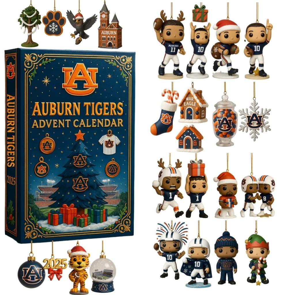 Auburn Tigers Football Advent Calendar -2D Acrylic