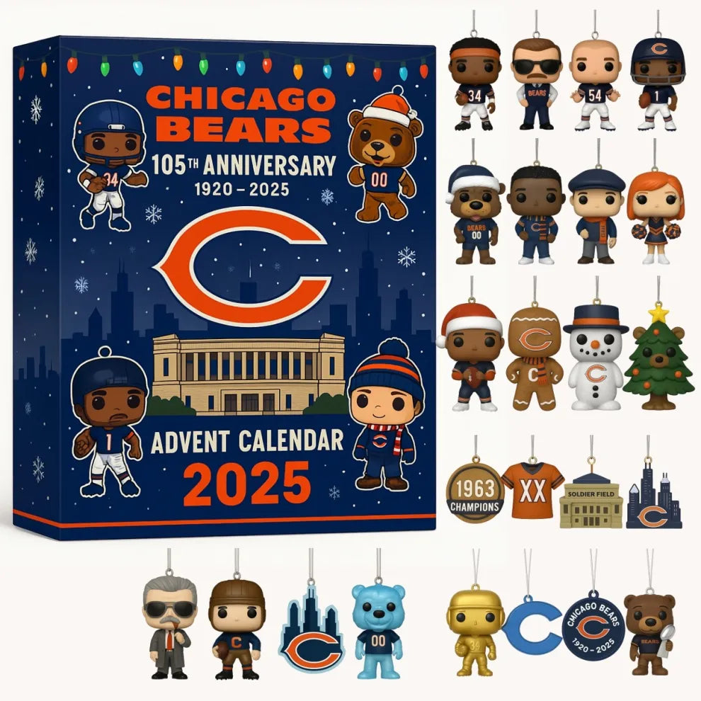 Chicago Bears 2025 Advent Calendar 105th anniversary (1920 a?? 2025) -2D Acrylic