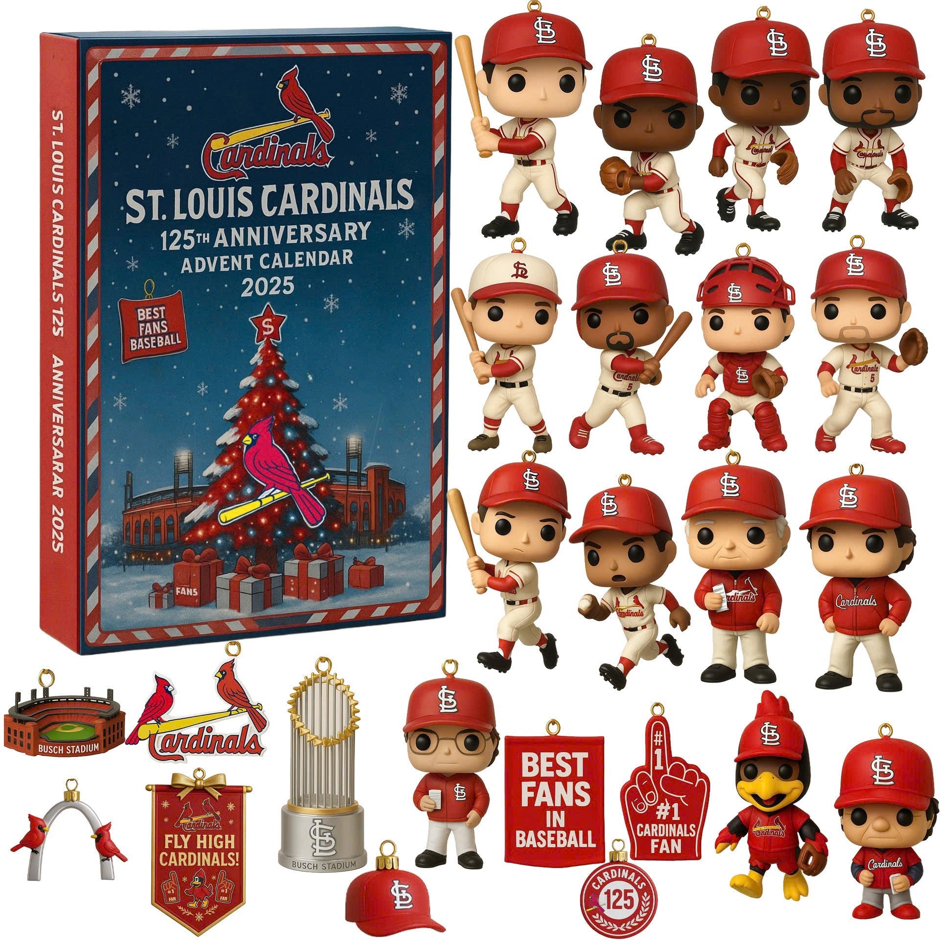 St Louis Cardinals Advent Calendar 2025 125TH ANNIVERSARY -2D Acrylic