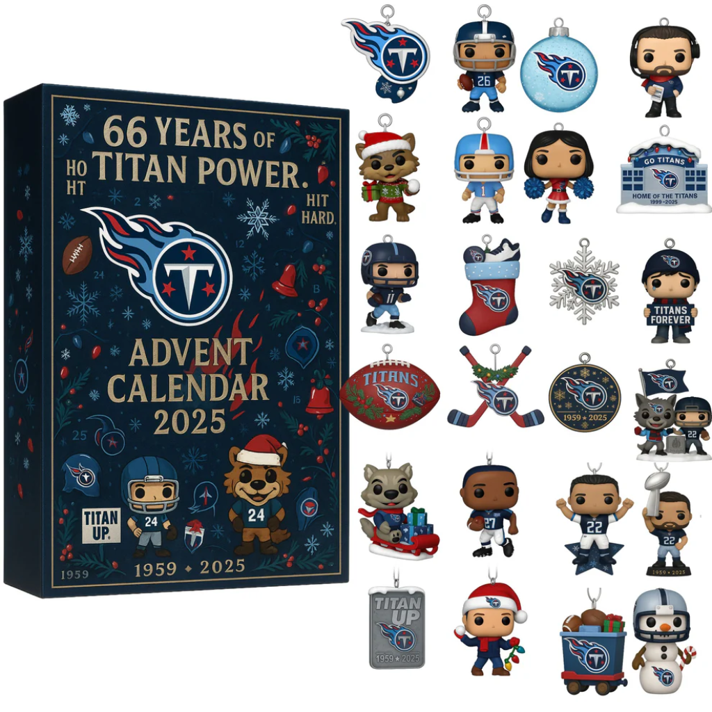 Tennessee Titans Advent Calendar 2025 66TH ANNIVERSARY -2D Acrylic