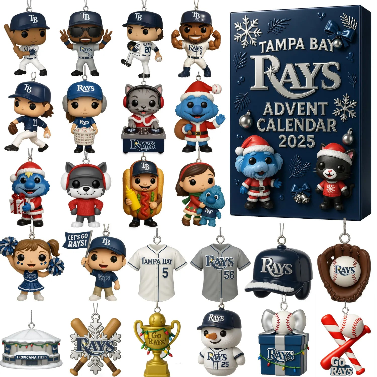 Tampa Bay Rays Advent Calendar 2025 27TH ANNIVERSARY -2D Acrylic