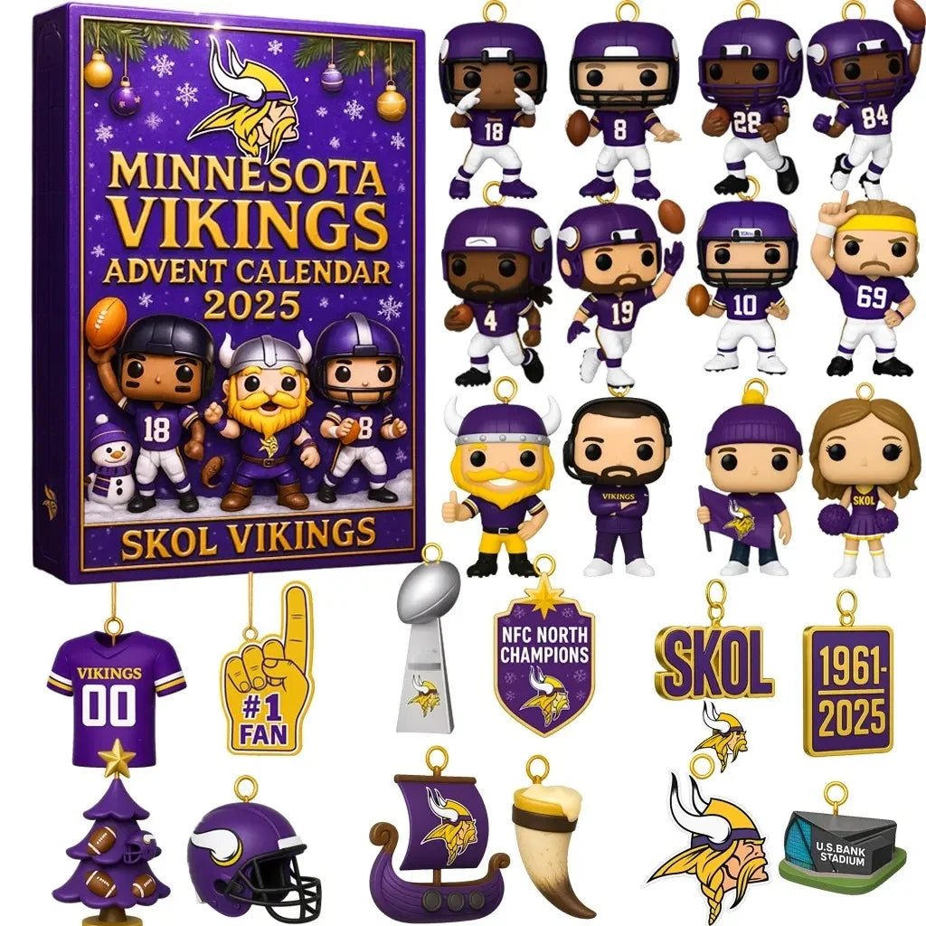Minnesota Vikings Advent Calendar 2025 65TH ANNIVERSARY -2D Acrylic
