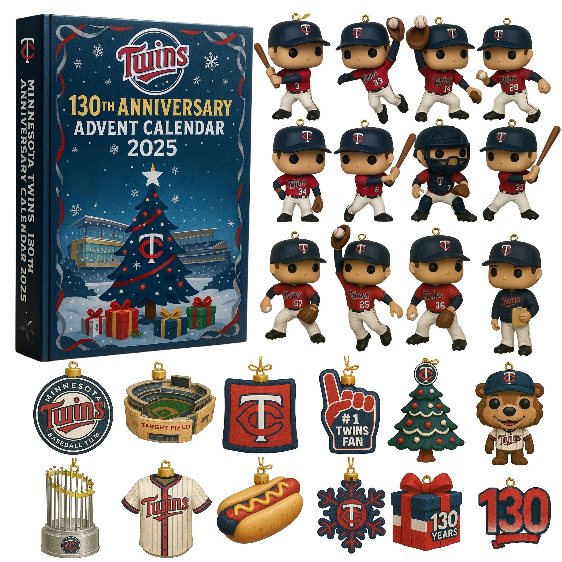 Minnesota Twins Advent Calendar 2025 130TH ANNIVERSARY -2D Acrylic