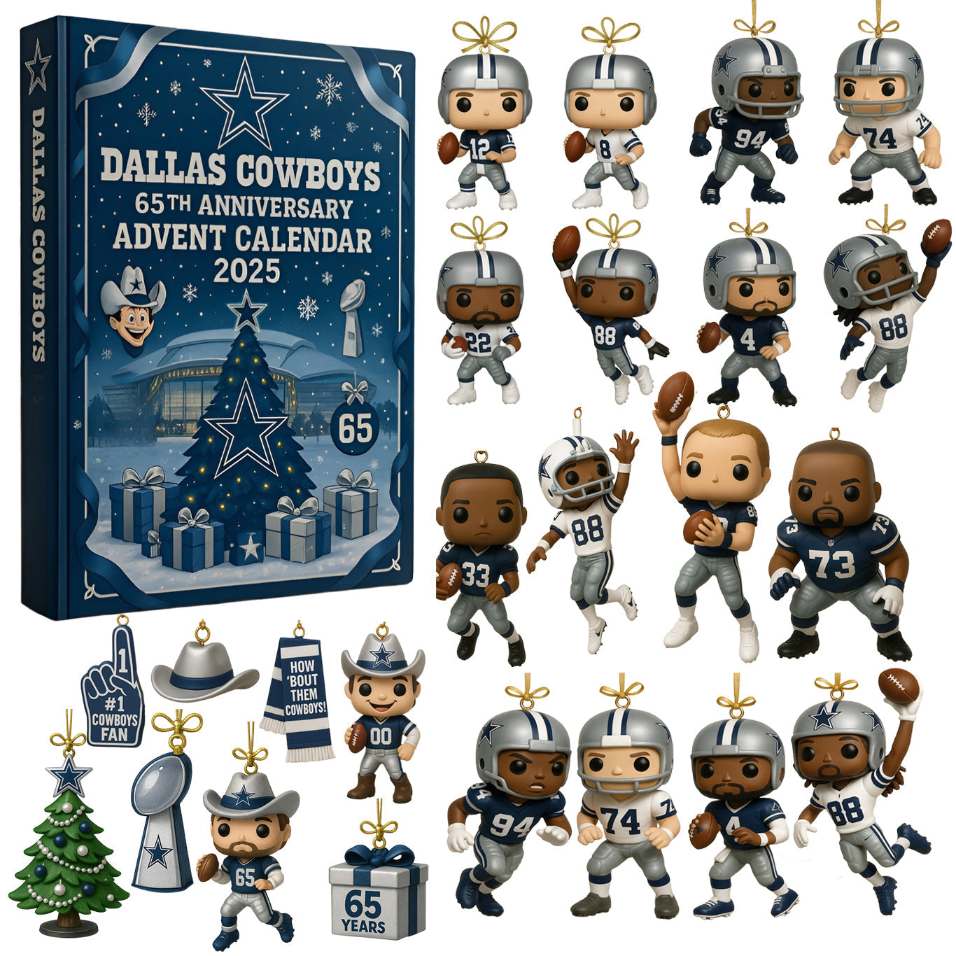 Dallas Cowboys Advent Calendar 2025 65TH ANNIVERSARY -2D Acrylic