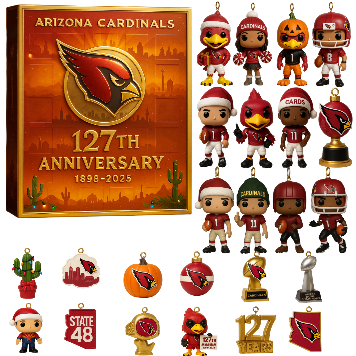 2025 Arizona Cardinals Advent Calendar -2D Acrylic