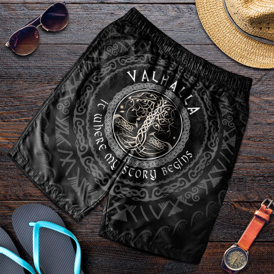 Viking Men's Shorts - Valhalla It Where My Story Begins Men's Shorts A35