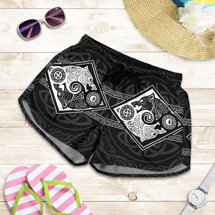 Vikings Women's Shorts The Wolves ,Skoll And Hati A31