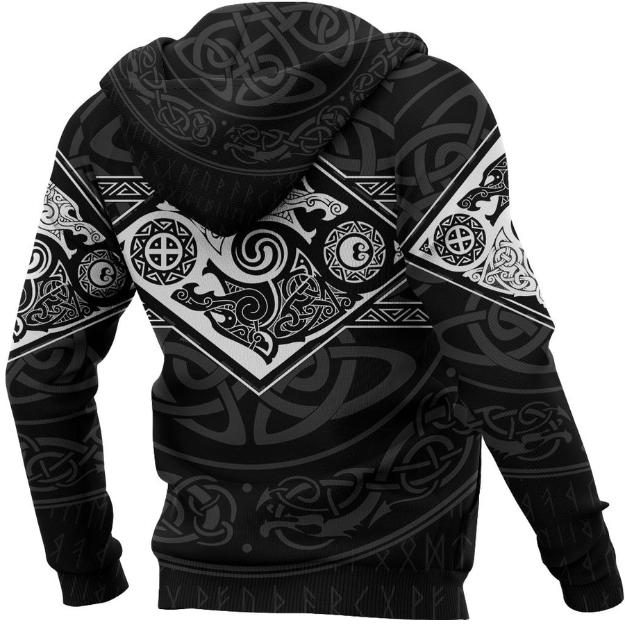 Vikings Zip Hoodie The Wolves ,Skoll And Hati A31 - Image 2