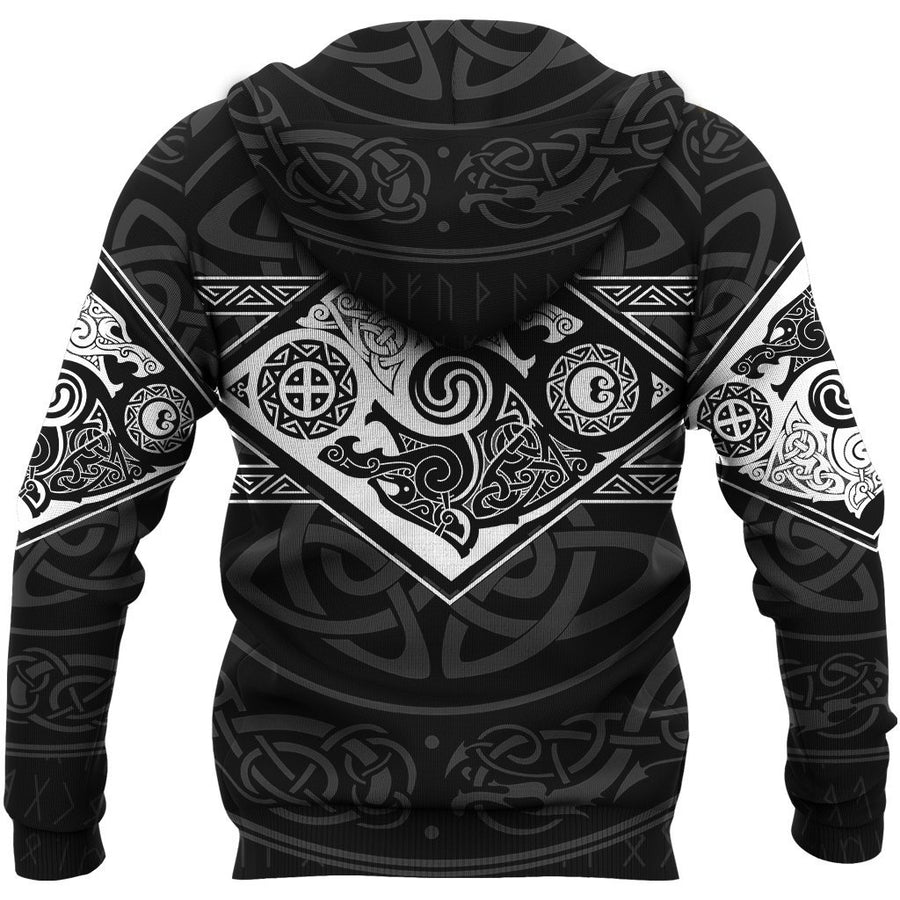 Vikings Zip Hoodie The Wolves ,Skoll And Hati A31 - Image 3